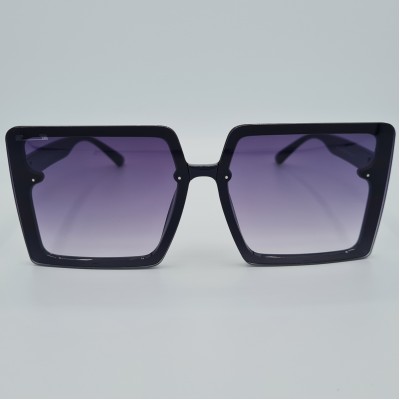 Ochelari de soare Dama Casual cu rama asimetrica neagra + Toc si laveta GRATIS OSD017