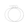 Set cu Doua Bratari Luxury Fashion Dama din material ioxidabil placat cu aur alb de 14K SBRD005