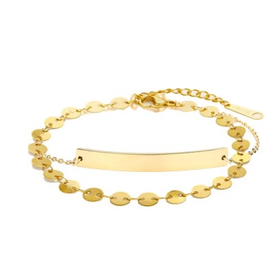 Set cu Doua Bratari Luxury Fashion Dama din material inoxidabil placat cu aur de 14K SBRD008 Set cu Doua Bratari Luxury Fashion Dama din material inoxidabil placat cu aur de 14K SBRD008