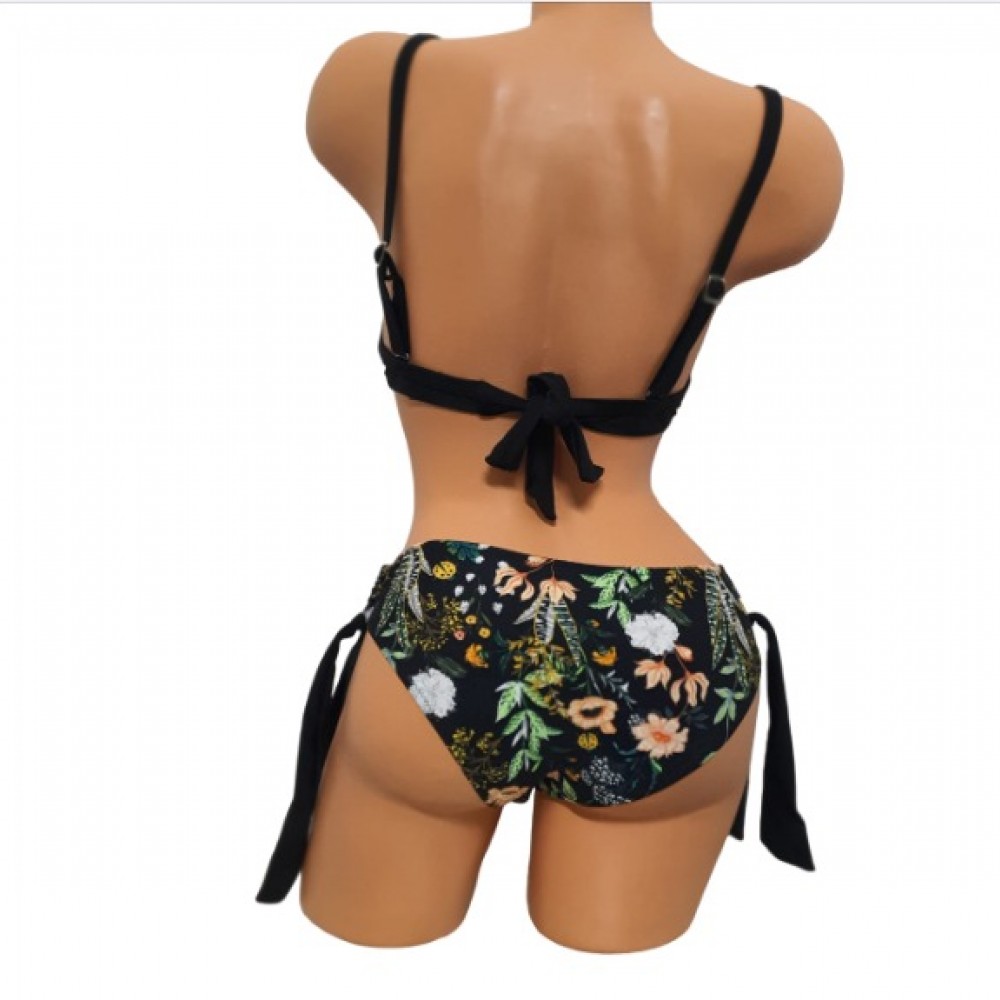 Costum de Baie din doua piese cu sutien push up bretele detasabile slip normal CBD036 Costum de Baie din doua piese cu sutien push up bretele detasabile slip normal CBD036