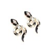 Cercei eleganti aurii forma sarpe cu strasuri CW68 Cercei eleganti aurii forma sarpe cu strasuri CW68