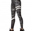 Colanti Fitness Dama cu design abstract Negru cu dungi albe lines CDFIT029 Colanti Fitness Dama cu design abstract Negru cu dungi albe lines CDFIT029