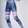 Colanti Fitness Dama albastri cu design abstract pink stripes CDFIT029 Colanti Fitness Dama albastri cu design abstract pink stripes CDFIT029