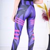 Colanti Fitness Dama cu design abstract purple lines CDFIT029 Colanti Fitness Dama cu design abstract purple lines CDFIT029