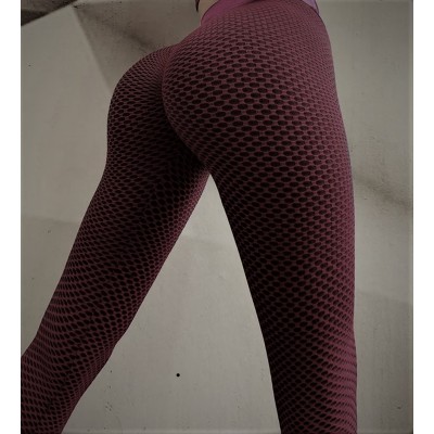 Colanti Fitness Dama Burgundy cu talie inalta si efect modelator SHAPE CDFIT032 Colanti Fitness Dama Burgundy cu talie inalta si efect modelator SHAPE CDFIT032