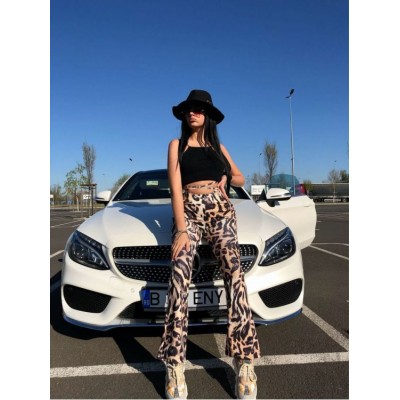 Colanti Dama Casual evazati cu talie inalta si snur in talie CDFIT078