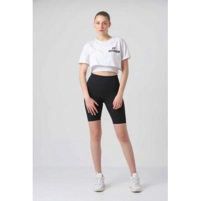 Colanti Scurti Dama raiati Negru CDFIT083 Colanti Scurti Dama raiati Negru CDFIT083