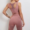 Compleu Sport Fitness roz cu Colanti Lungi cu talie inalta si Bustiera Push-up SFIT025 Compleu Sport Fitness roz cu Colanti Lungi cu talie inalta si Bustiera Push-up SFIT025