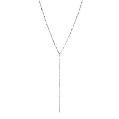 Colier argintiu cu pandantiv geometric COL117