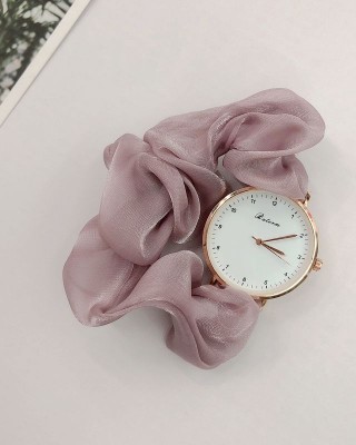 Ceas Dama Elegant cu bratara din funda mov deschis CDGV026