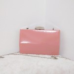 Geanta Eleganta clutch roz stil oglinda cu bareta din lant detasabila  ACGD366