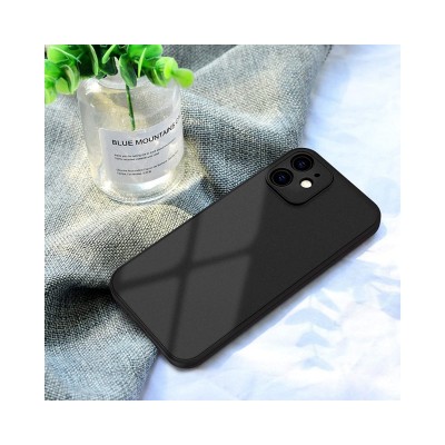 Husa slim compatibila cu IPHONE12 silicon negru HT-IP12-SIL