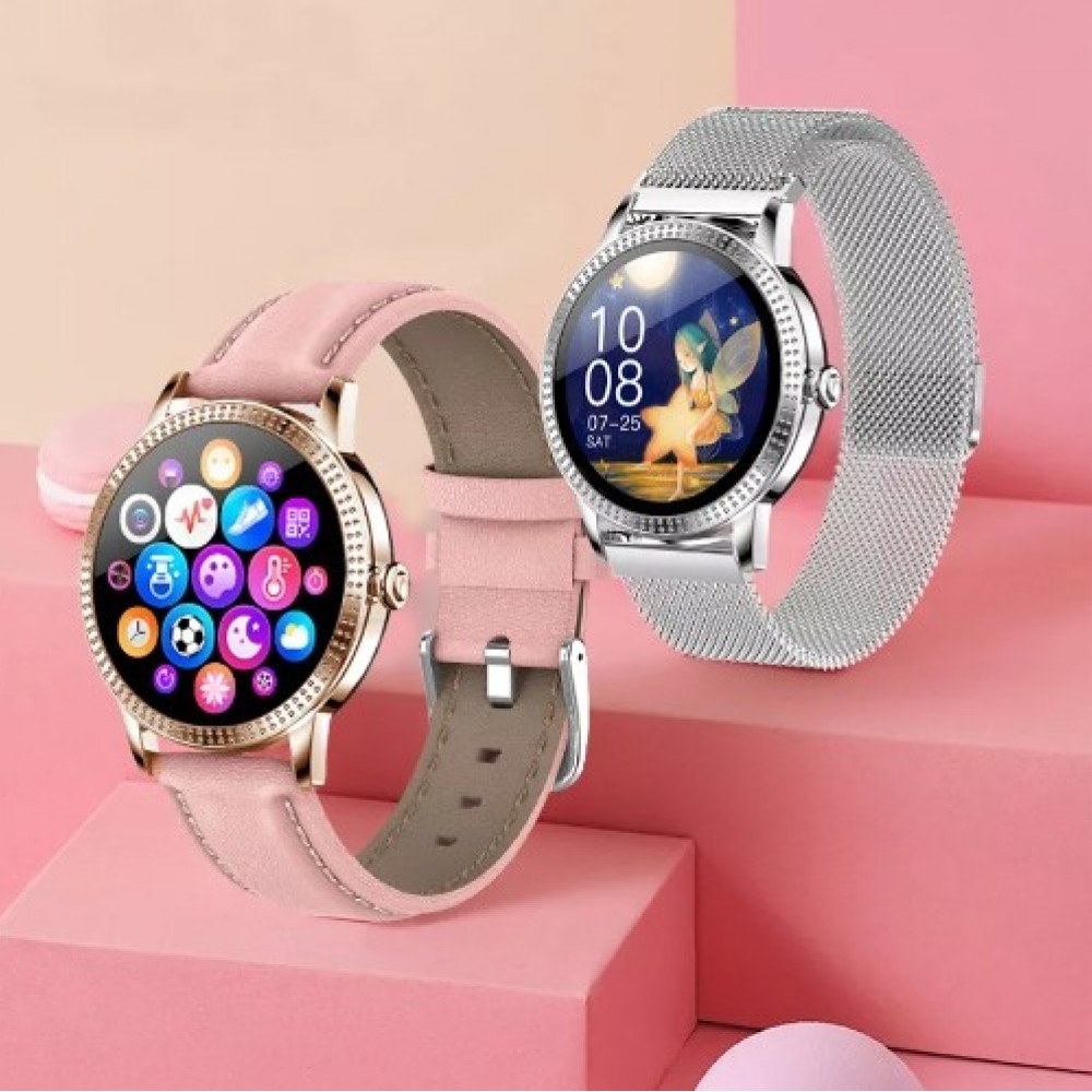 Ceas Smartwatch SUPER PREMIUM Unisex cu ecran color ritm cardiac si presiune arteriala Argintiu Karen SWCF18Pro Ceas Smartwatch SUPER PREMIUM Unisex cu ecran color ritm cardiac si presiune arteriala Argintiu Karen SWCF18Pro