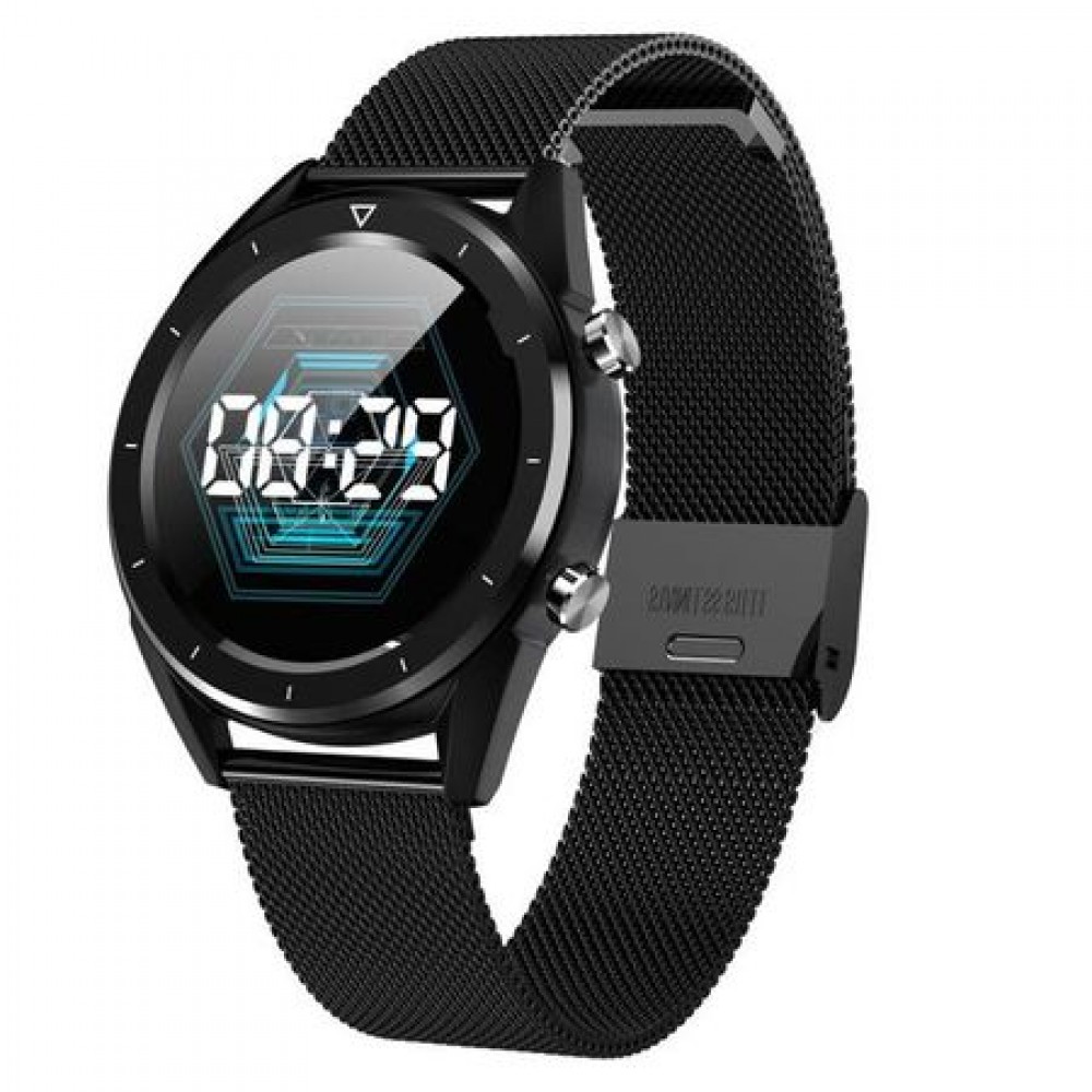 Ceas Smartwatch SUPER PREMIUM Negru cu curea de metal Karen SWDT28 Ceas Smartwatch SUPER PREMIUM Negru cu curea de metal Karen SWDT28
