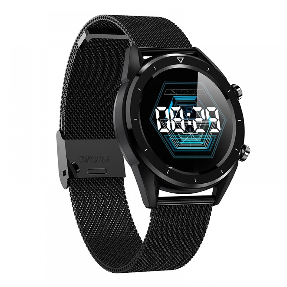 Ceas Smartwatch SUPER PREMIUM Negru cu curea de metal Karen SWDT28 Ceas Smartwatch SUPER PREMIUM Negru cu curea de metal Karen SWDT28