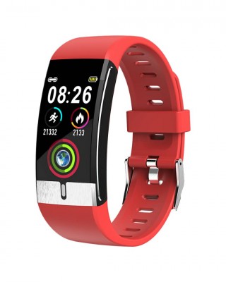 Ceas Smartwatch Touch Screen Rosu cu bluetooth/termometru Karen SWTM01