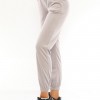 Pantaloni Trening Dama gri deschis fashion cu talie inalta PTD03 Pantaloni Trening Dama gri deschis fashion cu talie inalta PTD03