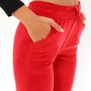 Pantaloni Trening Dama rosii fashion cu talie inalta PTD03 Pantaloni Trening Dama rosii fashion cu talie inalta PTD03