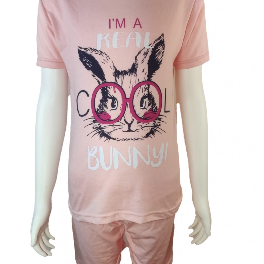 Pijama copii corai tricou si pantaloni scurti PJCCF017 Pijama copii corai tricou si pantaloni scurti PJCCF017