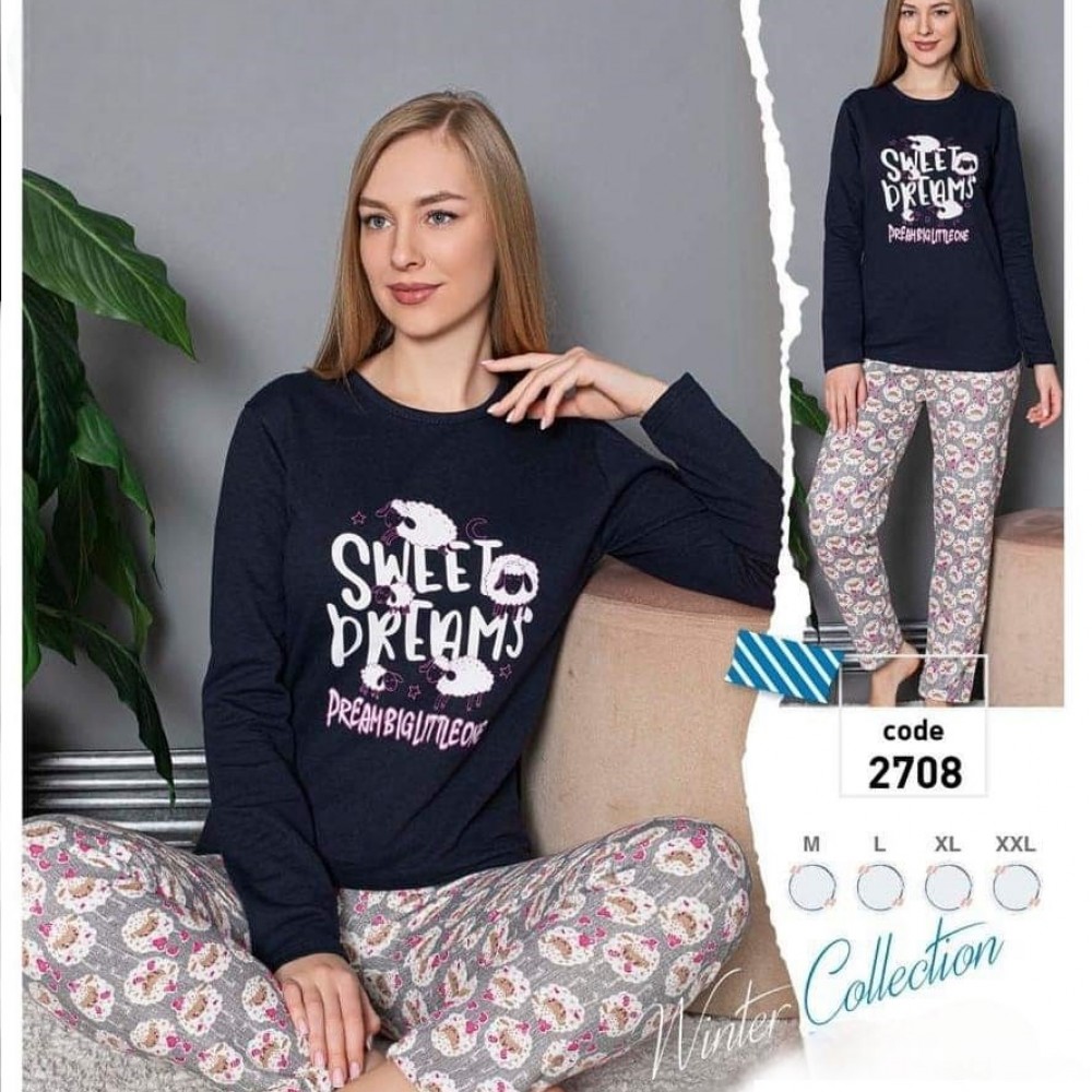 Pijamale dama vatuita bluza si pantaloni lungi PJD078 Pijamale dama vatuita bluza si pantaloni lungi PJD078