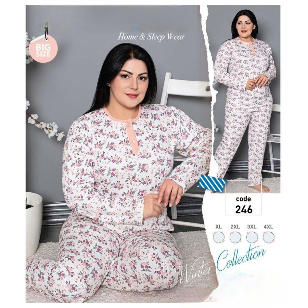 Pijama batal dama vatuita cu imprimeu flori si nasturi PJD079 Pijama batal dama vatuita cu imprimeu flori si nasturi PJD079