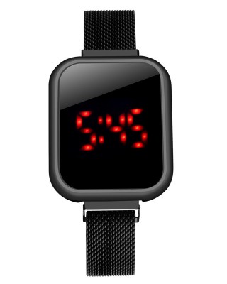 Ceas Electronic Fashion LED Negru cu touch screen si bratara magnetica CDQZ065 Ceas Electronic Fashion LED Negru cu touch screen si bratara magnetica CDQZ065
