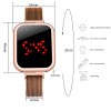 Ceas Electronic Fashion LED Auriu cu touch screen si bratara magnetica CDQZ065 Ceas Electronic Fashion LED Auriu cu touch screen si bratara magnetica CDQZ065