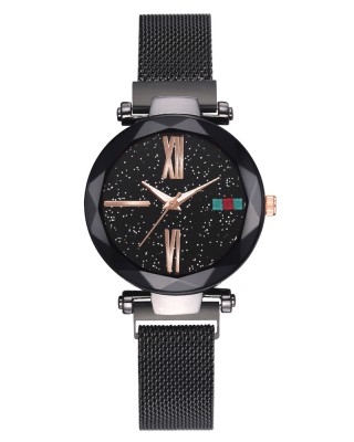 Ceas Dama Casual cu bratara magnetica si cadran cu picatele Black QUARTZ CDQZ009 Ceas Dama Casual cu bratara magnetica si cadran cu picatele Black QUARTZ CDQZ009