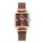 Ceas Dama Elegant Maro metalic cu cadran patrat QUARTZ CDQZ052