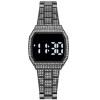 Ceas Dama Luxury negru cu pietre pe carcasa afisaj led si bratara metalica CDQZ082 Ceas Dama Luxury negru cu pietre pe carcasa afisaj led si bratara metalica CDQZ082