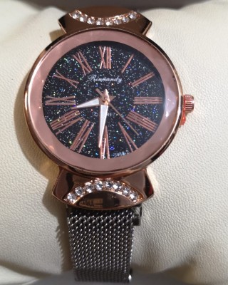 Ceas Dama Casual cu bratara magnetica argintie si cadran cu sclipici QUARTZ CDQZ095