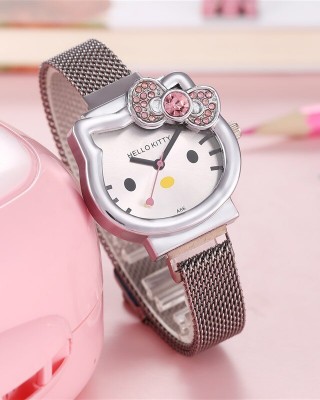 Ceas Copii Argintiu design pisica cu bratara magnetica reglabila QUARTZ CDQZ106 Ceas Copii Argintiu design pisica cu bratara magnetica reglabila QUARTZ CDQZ106