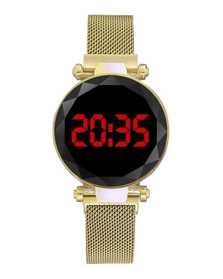 Ceas Electronic Fashion LED auriu cu touch screen  bratara reglabila magnetica CDQZ140