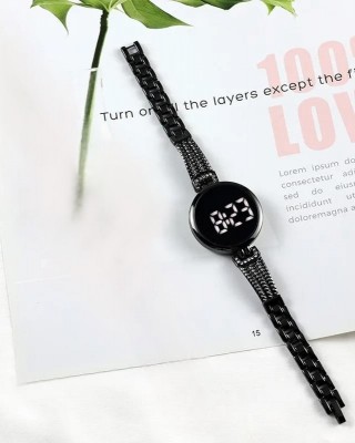 Ceas Electronic Fashion LED negru cu touch screen bratara vintage CDQZ141 Ceas Electronic Fashion LED negru cu touch screen bratara vintage CDQZ141