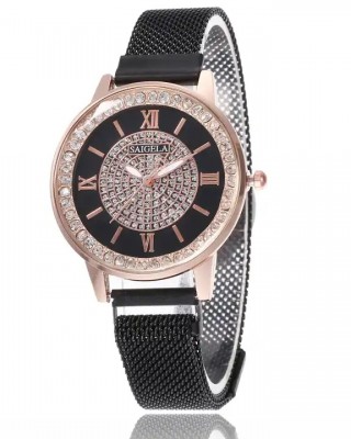 Ceas Dama Elegant negru cu bratara magnetica Collection QUARTZ CDQZ147