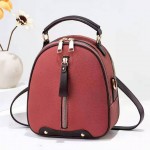 Rucsac Geanta Fashion darkpink din piele eco cu fermoar vertical ACRD222