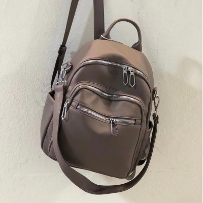 Rucsac Geanta Fashion purplei din piele eco cu buzunare si bareta detasabila ACRD291