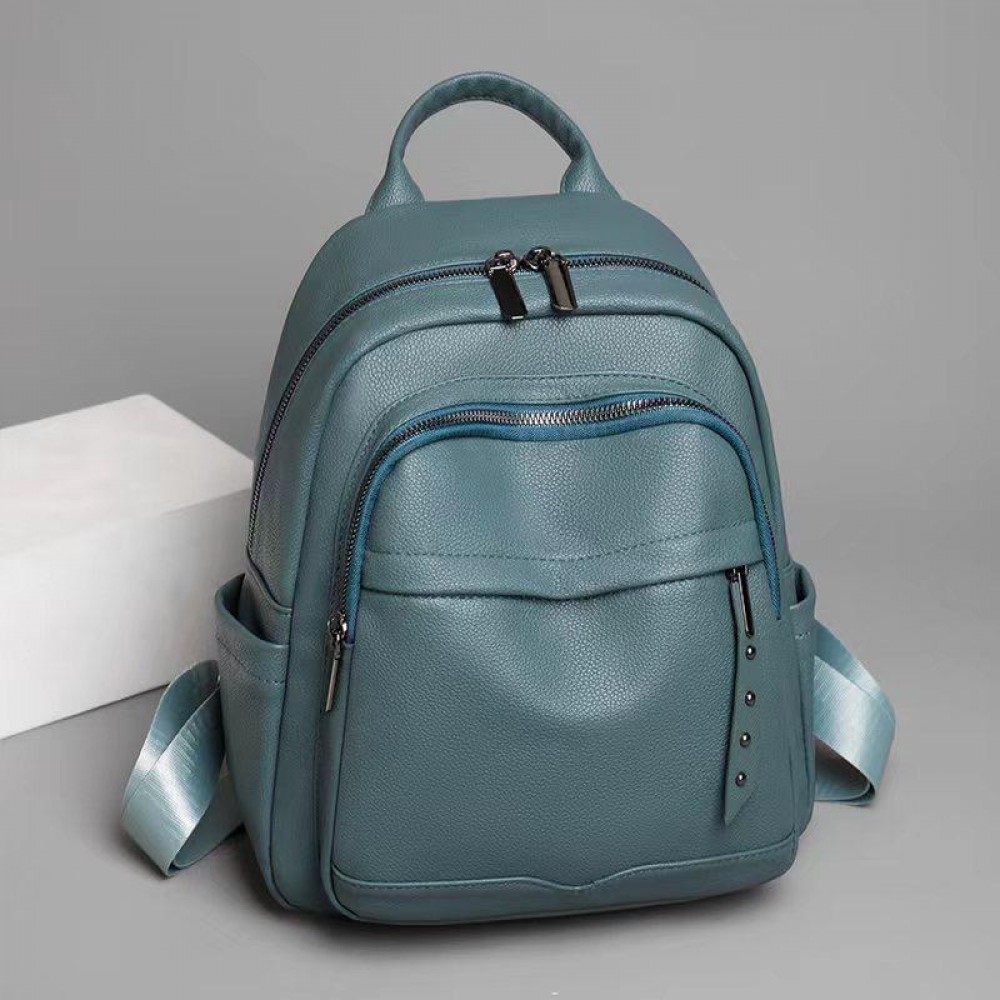 Rucsac dama albastru fashion din piele ecologica cu multiple buzunare ACRD350 Rucsac dama albastru fashion din piele ecologica cu multiple buzunare ACRD350
