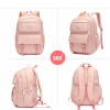 Ghiozdan tip Rucsac roz din material textil impermeabil cu buzunare multiple si catarame ACRD378 Ghiozdan tip Rucsac roz din material textil impermeabil cu buzunare multiple si catarame ACRD378