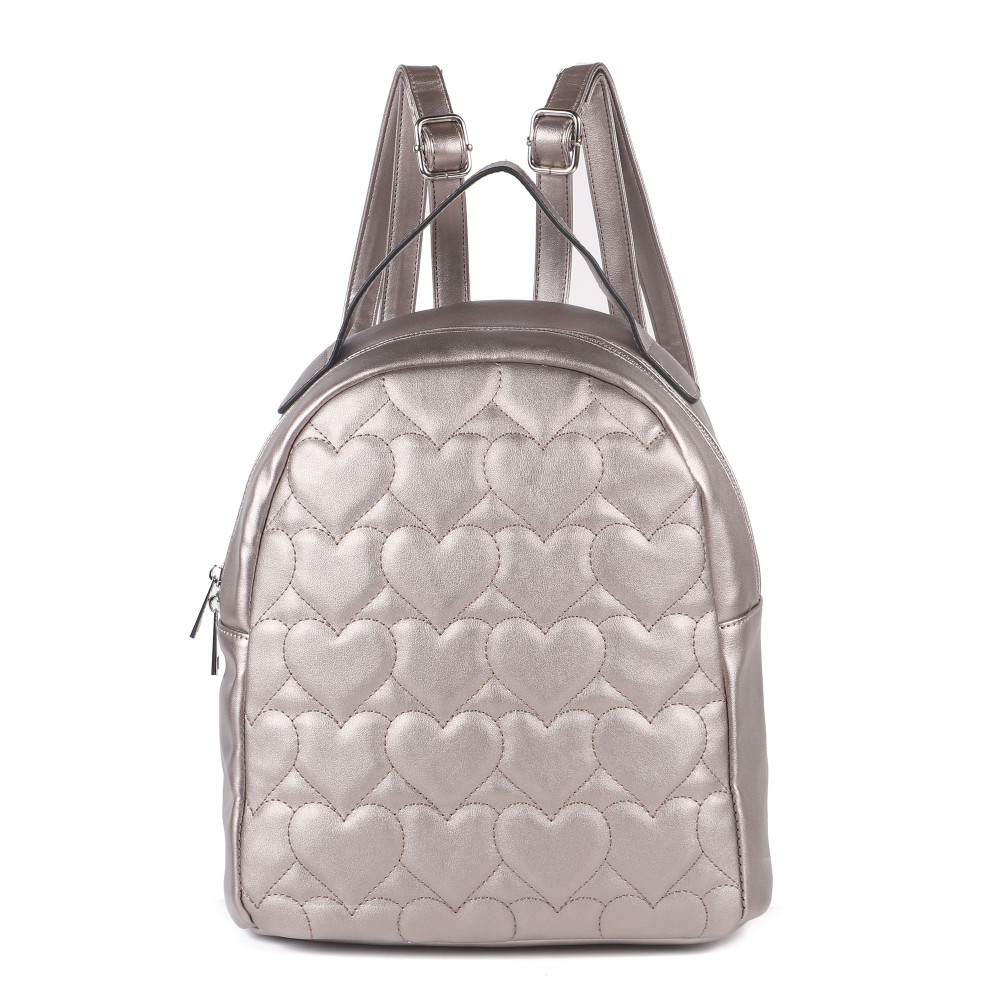 Rucsac Fashion bronz din piele eco si cusaturi fine in forma de inimia ACRD309 Rucsac Fashion bronz din piele eco si cusaturi fine in forma de inimia ACRD309