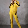 Trening Dama sport casual galben compus din hanorac si pantaloni de trening cu talie inalta TND058 Trening Dama sport casual galben compus din hanorac si pantaloni de trening cu talie inalta TND058