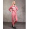 Trening Dama sport casual roz compus din bluza scurta si pantaloni de trening cu talie inalta TND072