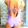 Costum de Baie intreg Lila cu intaritor la bust si slip brazilian cu volanase CBD018 Costum de Baie intreg Lila cu intaritor la bust si slip brazilian cu volanase CBD018