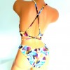 Costum de Baie din doua piese cu sutien cu cupe bretele detasabile care se inchid in x slip normal CBD025 Costum de Baie din doua piese cu sutien cu cupe bretele detasabile care se inchid in x slip normal CBD025